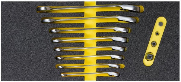 Clé à fourche ELORA avec cliquet à anneau, 12 pièces, OMS-33, 0000413301000