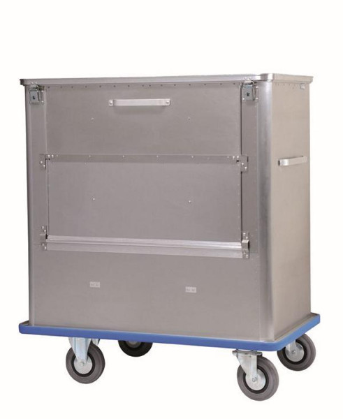 Chariot de transport Gmöhling avec couvercle divisé, pare-chocs en PVC et paroi longitudinale divisée en 3 pliable G®-TRANS D 1539 / 1050 SCU, 1050 l, 220153914