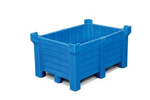 Bacs gerbables DENIOS en polyéthylène (PE), fermés, bleu