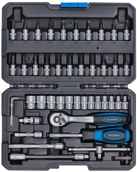 Jeu de clés à douille SW en acier, 1/4", 48 pièces, 07748L