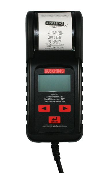 Testeur de batterie/système de charge Busching StartStop "LIGHT", Batt.12V, Ladesys12, 24V, imprimante thermique, 100807