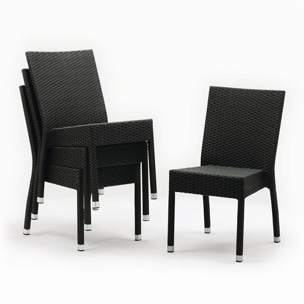 Chaises en rotin Bolero anthracite, UE: 4 pièces, CF159