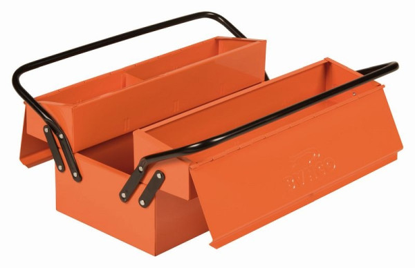 Boîte à outils en métal Bahco, orange, 500x210x250 mm, 5 compartiments, 960100060