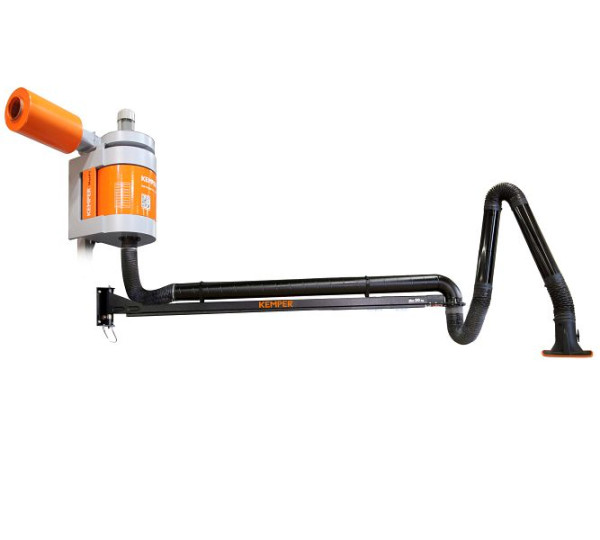 Système d'aspiration ELMAG, MaxiFil, stationnaire, bras d'aspiration Ø 150 mm/6 m en version tubulaire, 58645