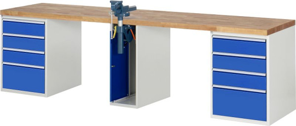 Etabli RAU série 7000 - modèle 7510-0, L3000 x P700 x H890 mm, base système L3000 x P650 x H850 mm, 03-7510A0-307B4M.11