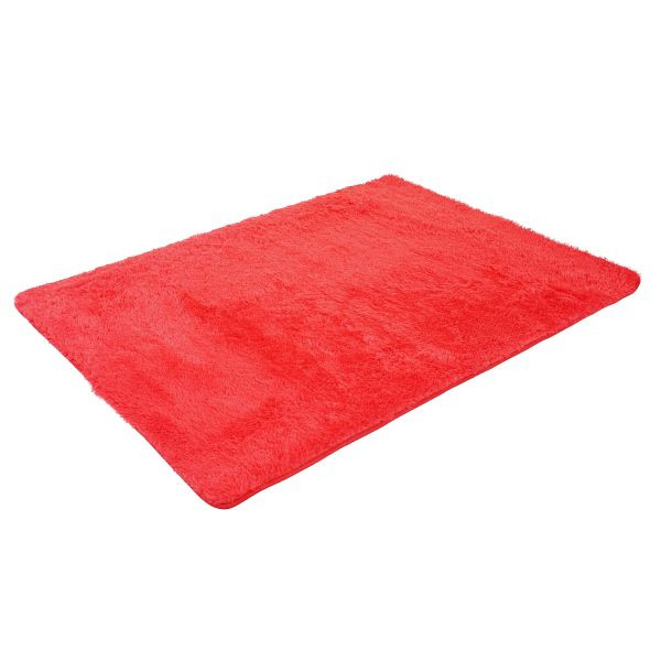 Tapis Mendler HWC-F69, tapis shaggy, poils longs, poils longs, tissu/textile moelleux doux 230x160cm, rouge, 70298