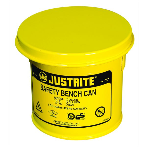 Boîtes de banc de sécurité Justrite 1007, 12,4 cm x 14 cm, jaune, JUT10171YL