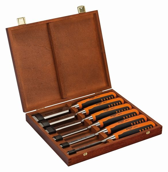 Jeu de ciseaux Bahco 6, 10, 12, 16, 20, 26 mm dans une boîte en bois 424P-S6-GER