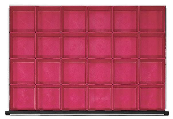 ANKE boîtes de petites pièces; pour tiroir 750 x 600 mm (LxP); 20 pièces de 150 x 150 mm