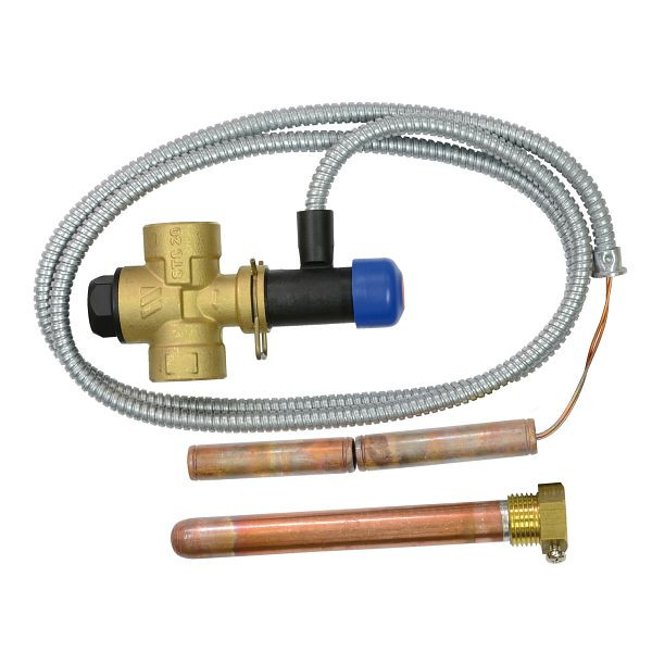 Dispositif de sécurité de drainage thermique Solarbayer DN 20 (3/4") avec capteur et manchon plongeur DN 15 (1/2"), 330000101