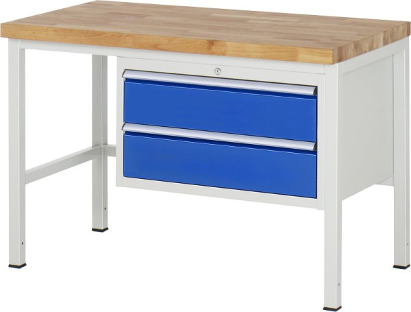 Etabli RAU série 8000 - modèle 8225, L1250 x P700 x H840-1040 mm, base système L1245 x P650 x H800-1000 mm, 03-8225A1-127B4H.11