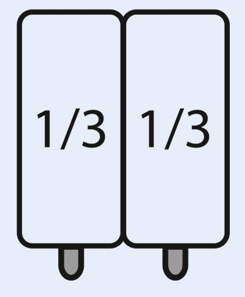 Saro E7/CPCEXC ensemble de paniers à pâtes 2 x 1/3 GN, 423-4010