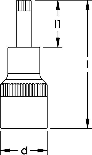 Embout de tournevis ELORA 1/2 ", B & S-XZN, 3230, taille: 5, 3230000052000
