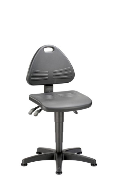 bimos Isitec avec patins et mousse PU noir, hauteur d'assise 430-600 mm, 9603-2000