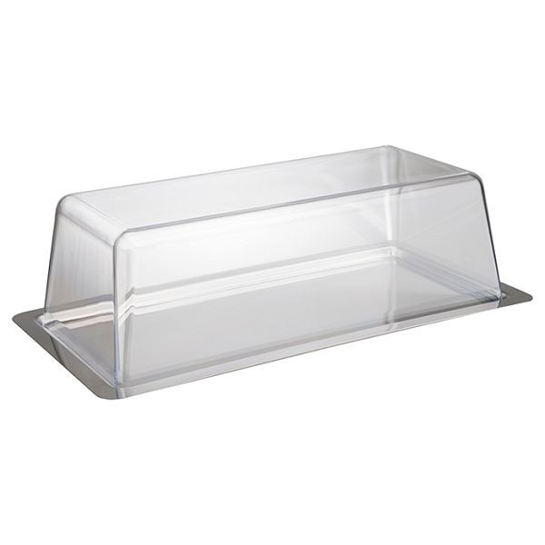 Bac APS avec hotte, 34 x 16,5 cm, hauteur hotte 10 cm, profondeur : inox 18/0, hotte : polystyrène, 00064