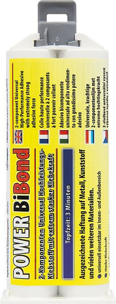 Petec Power Bibond, pot de vie 3 minutes, 50 ml, VE: 10 pièces, 98550