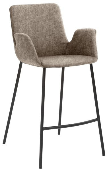 Tabouret Mayer Sitzmöbel 1222, structure 4 pieds noir, marron clair, 1222_V3_30085