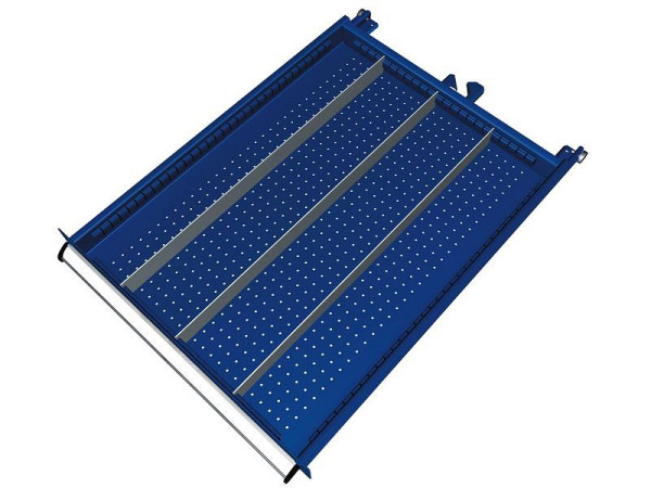 Kit de matériel de séparation KLW pour compartiment à tiroirs hauteur 200 à 400 mm dans armoire SEB, taille d'armoire 572 x 750 mm L x P, SEB-B06-165
