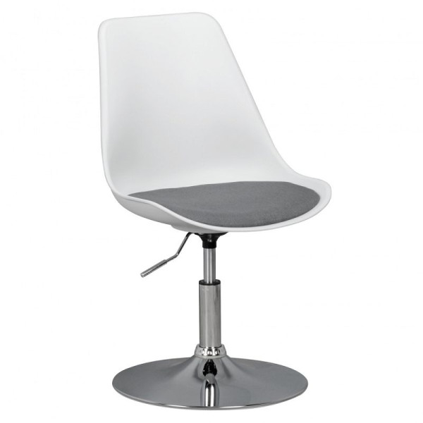 Amstyle Corsica Chaise de Salle à Manger Pivotante Blanc/Gris, SPM2.006