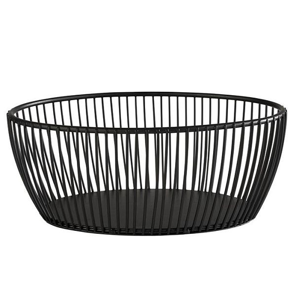Panier APS -SVART-, 20 x 15 cm, hauteur : 8 cm, métal, noir, 30422