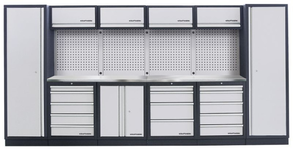 Combinaison complète Kraftwerk MOBILIO 6 personnes avec paroi perforée, acier inoxydable 430, 3964CIX