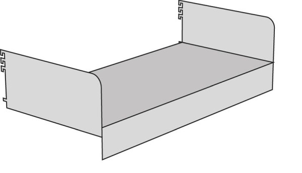 Plinthe Kerkmann avec supports latéraux Univers, L 1000 x P 350 mm, gris clair, 52863511