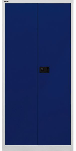 Armoire universelle à portes battantes Bisley, insert d'armoire, corps gris clair, façades bleu oxford, E782AAG505