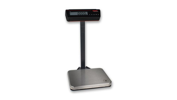 Balance sur trépied Soehnle extra plate, charge maximale : 60 kg, incrément de chiffres : 20 g, 310 x 275 mm, IP42, 9965.03.001