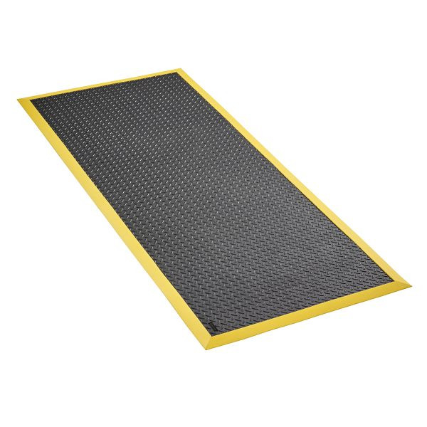Notrax Cushion Flex Dry Areas Tapis individuels 489, Noir/Jaune, 91 cm x 210 cm, 489S002MBY