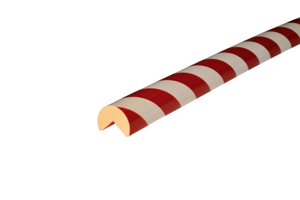 Protection d'angle Knuffi, profil d'avertissement et de protection type A+, rouge/blanc, 1 mètre, PA-11110