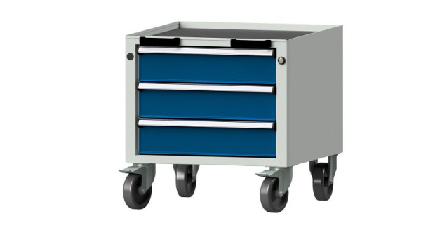 Etablis ANKE, conteneur mobile, modèle 19 V, 570 x 615 x 570 mm, RAL 7035/5010, bac, 450.059