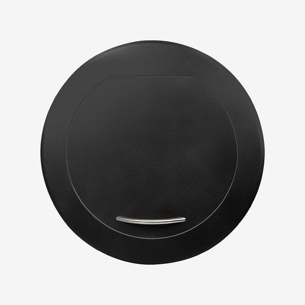 Porte d'insertion HKW STYLO, noire Ø 300 mm, goulotte à linge, 9701s