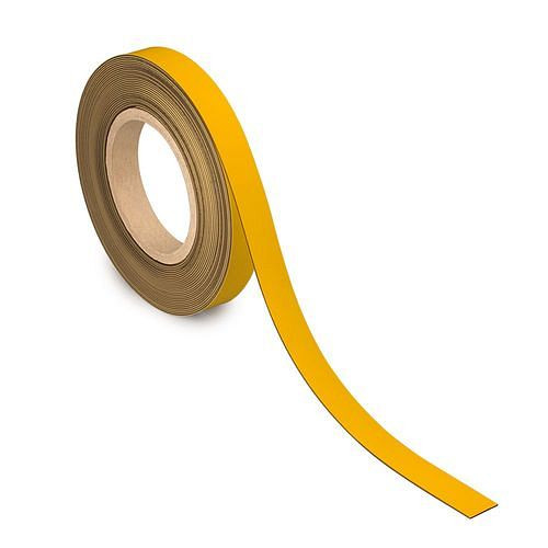 Ruban de marquage magnétique MAUL, 10 mx 20 mm x 1 mm, jaune, 307927