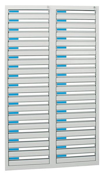armoire à tiroirs émoussés série ESTA, RAL 7035/7035, 34 tiroirs (34x100 mm), 7604107