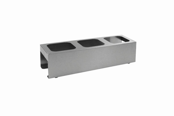 Support Schneider pour distributeur à bouton-poussoir, acier inoxydable 400x130x100 mm carré, 152991