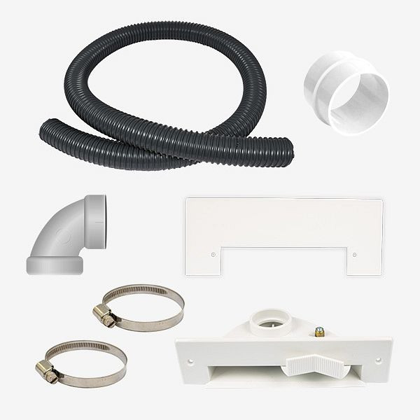 Kit complet HKW de buse de balayage de base pour installation dans le système d'aspirateur central HKW, blanc, 10002w