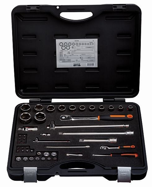 Jeu de clés à douille Bahco 1/4" + 1/2", 47 pièces, 7847SS