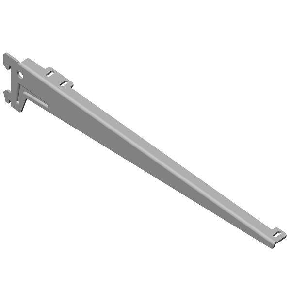 Équerre système Element, AVEC CLIP, gauche et droite, VRAC, 380 mm, ALU BLANC, UE: 10 paires, 10300-00051