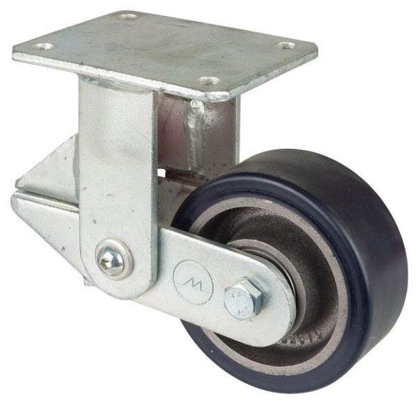 Roulettes BS Roulettes fortes charges suspendues, largeur 50 mm, Ø125 mm, jusqu'à 400 kg, bande de roulement polyuréthane coulé 78 Shore A, corps de roue coulé, roulements à billes, T100.C11.125