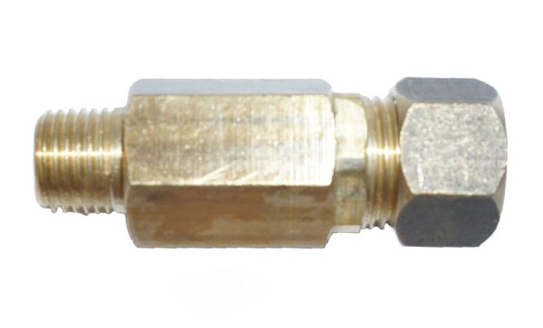 Clapet anti-retour AEROTEC 1/4 pouce AG, 3/8 pouce pour montage sous pression - tuyau 10 mm, 9048058