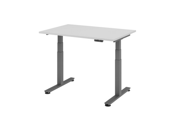 Hammerbacher bureau assis-debout électrique 120x80cm gris, VXDSM12/5/G