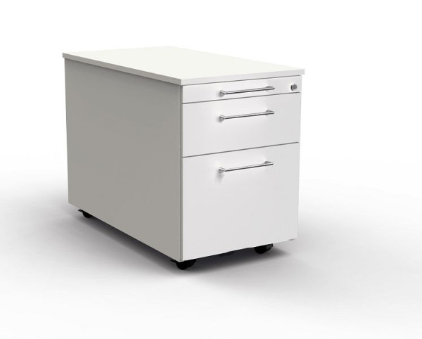 Conteneur roulant Kerkmann avec serrure centrale, Artline, L 420 x P 800 x H 540 mm, blanc, 12747910