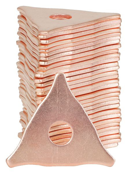 KS Tools disques perforés trois points cuivrés, paquet de 100, 500.8595