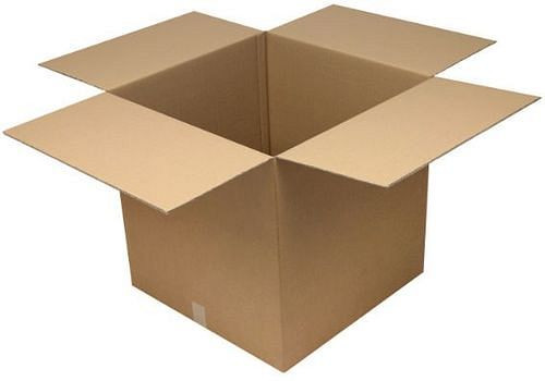 Boîte pliante en carton ondulé TransPak à 2 parois, dimensions intérieures 600 x 600 x 600 mm, qualité 2.40BC, lot de 10, 299386