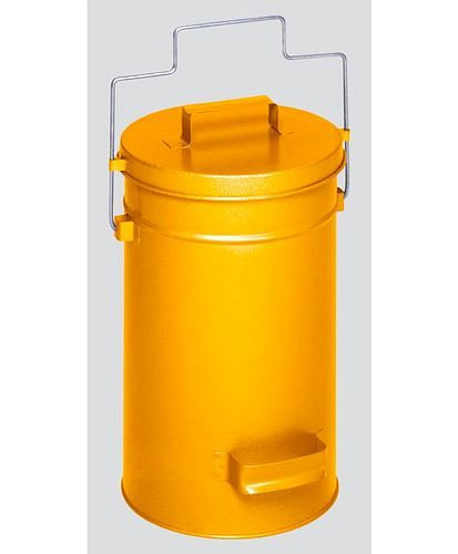 Récipient de sécurité DENIOS avec couvercle, jaune, volume 15 litres, 284065