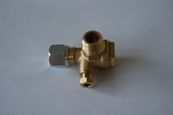 Clapet anti-retour ELMAG pour modèles BOY 330/460 (1er modèle avec CU-DL) Chaudière : AG 3/8' Ligne : AG 3/8' avec bague coupante et écrou-raccord, 9201266