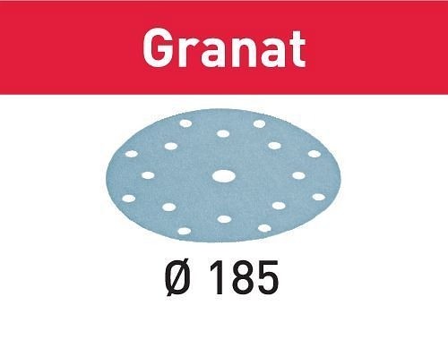 Festool Schleifscheibe STF D185/16 P60 GR/50 Granat, VE: 50 Stück, 497184