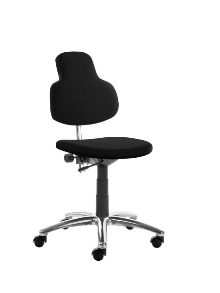 Chaise pivotante Mayer Sitzmöbel , assise et dossier rembourrés, mécanisme standard et soufflet noir, noir brillant, 2206S_30572