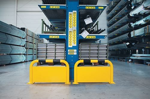 Pare-buffle DENIOS avec protection anti-encastrement, 350 x 1000 mm, 172-871
