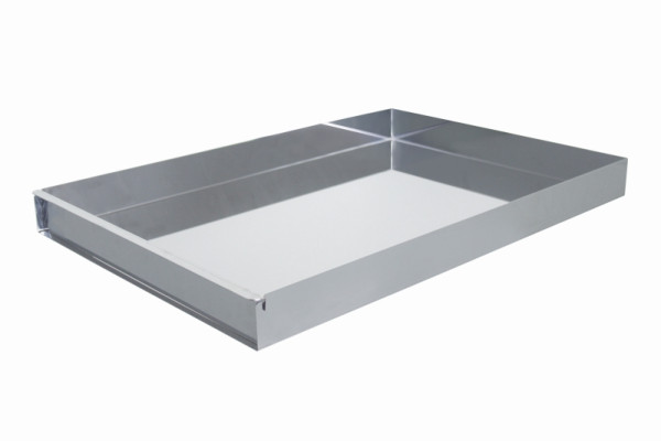 Plateau à gâteaux découpés Schneider en acier inoxydable, 580 x 400 x 50 mm avec rail de fixation, 997840